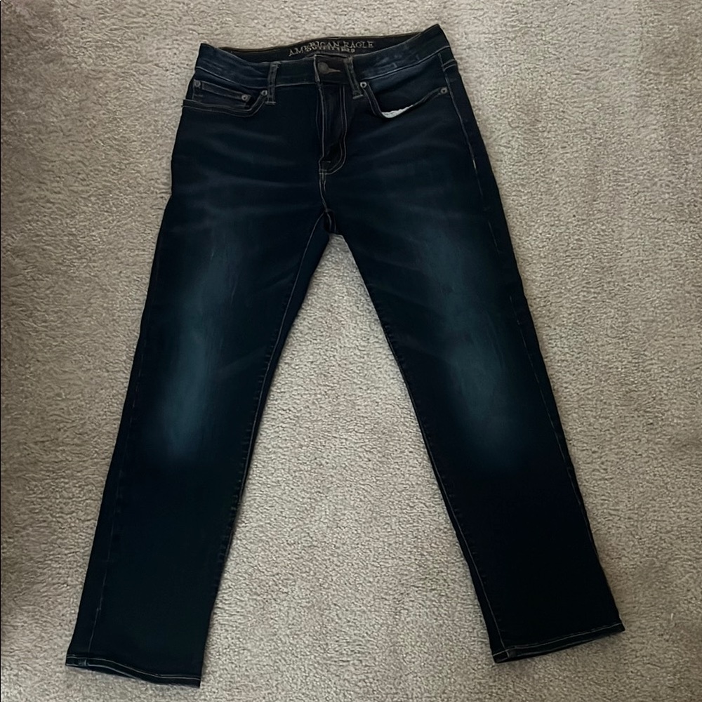 American Eagle Outfitters Black Straight Jeans Versatile Style